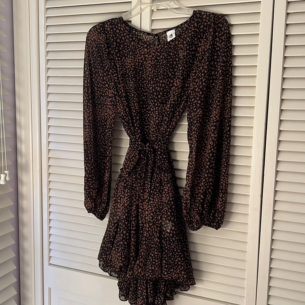 Vici black and brown spotted dress